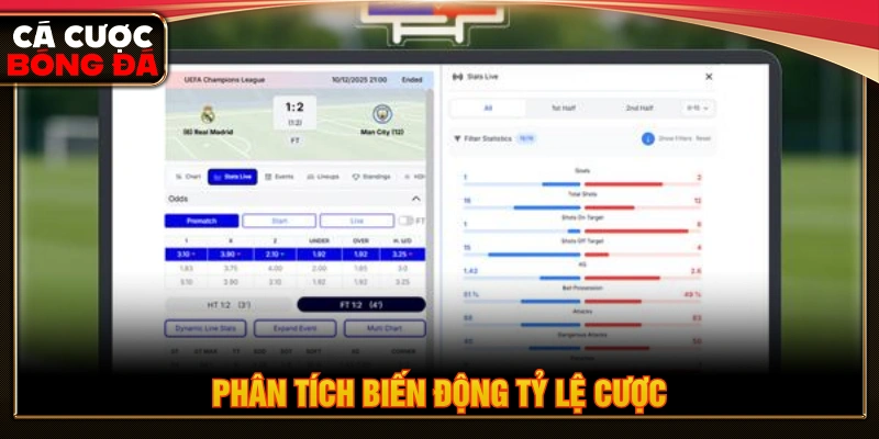 Phân tích về biến động tỷ lệ cược giúp dự đoán chính xác hơn